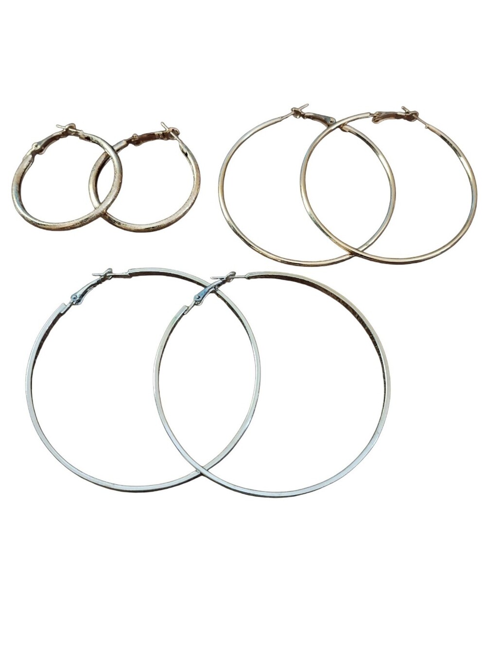 Classic Mixed Metal Hoop Earring Set - Gold And Silver Earring Bundle